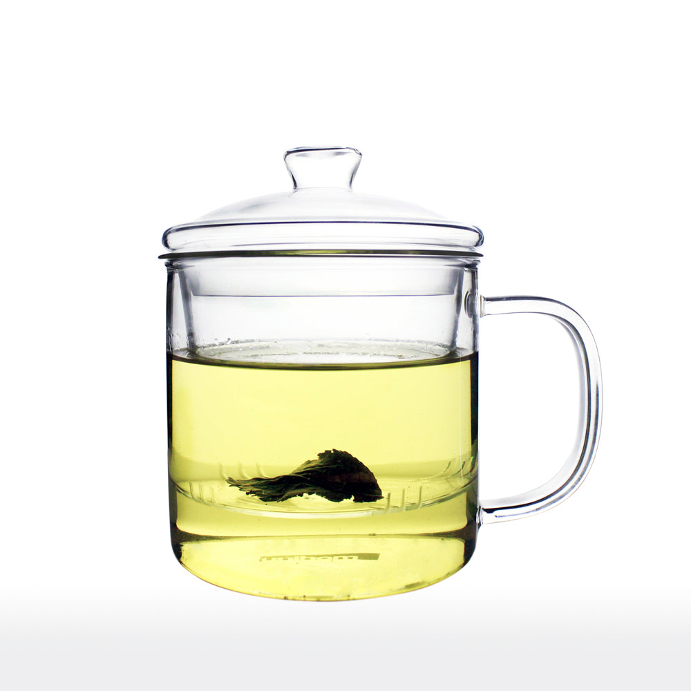 Glass Tea Mug with Infuser and Lid 400ml - 70ty's Mug