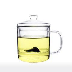 Glass Tea Mug with Infuser and Lid 400ml - 70ty's Mug