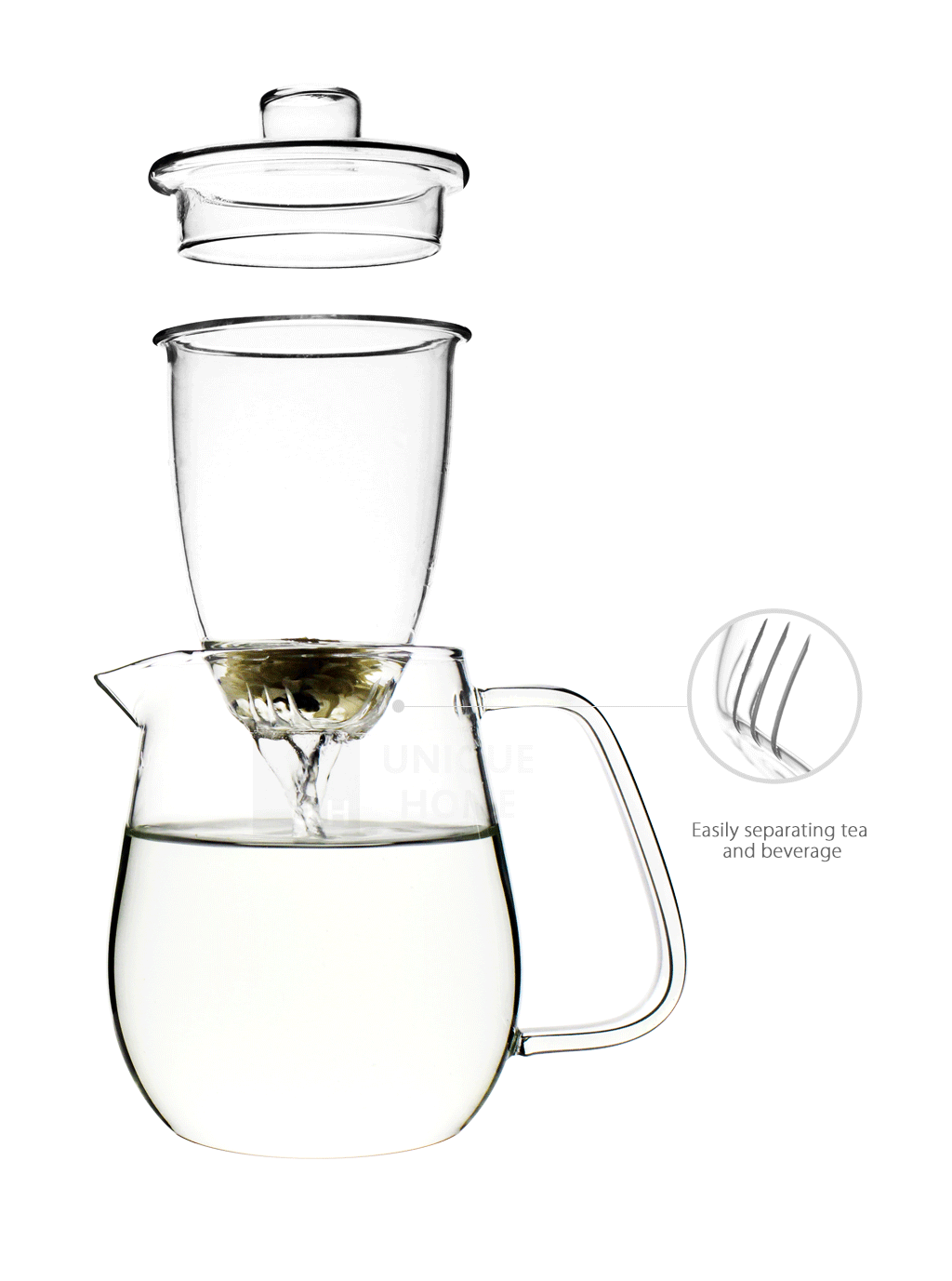 Glass Teapot with Infuser and Lid 500ml - Lucera