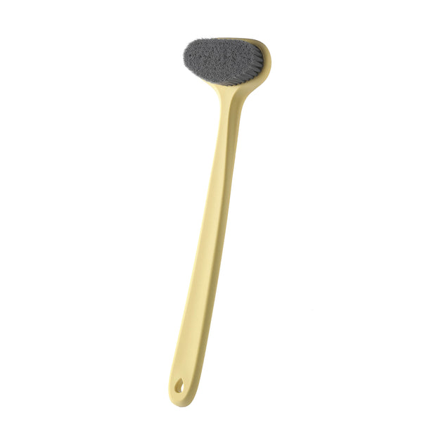 HOMAK - Body Brush Back Scrubber with Premium Soft Bristles and Long Curved Handle