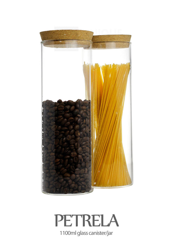 Glass Jar with Cork Lid 1100ml - Petrela
