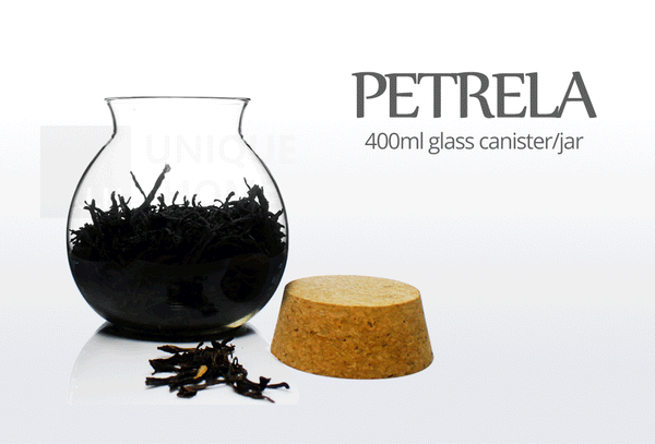 Glass Jar with Cork Lid 400ml - Petrela