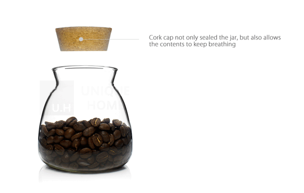 Glass Jar with Cork Lid 360ml - Villel